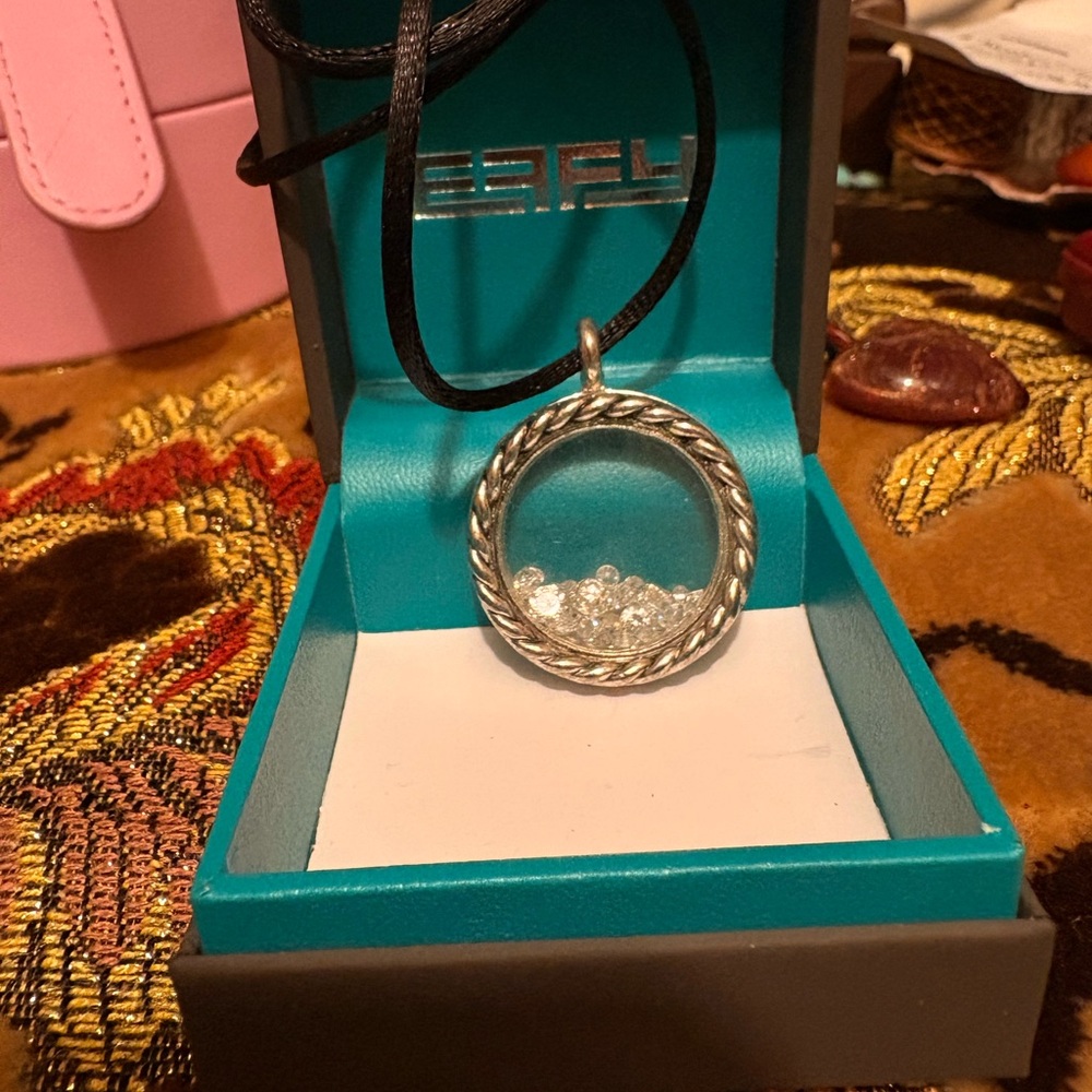 Effy Silver and Black Pendant Necklace
